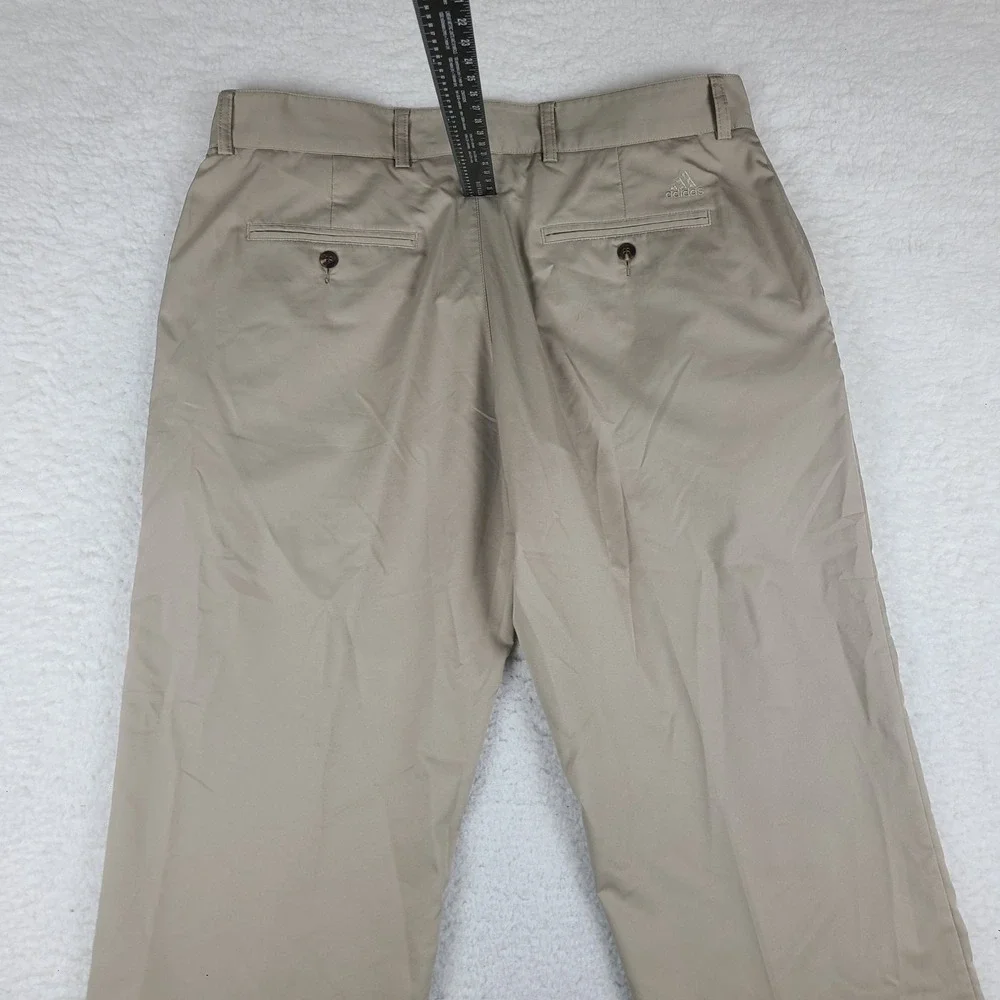 Adidas Pants Mens 36x30 Beige Stone Climalite Activewear Performance Tech Golf *